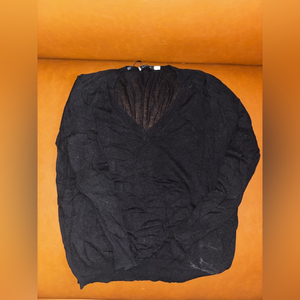 Alexander Wang Charcoal V-Neck Sweater